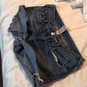 Cut off true religion denim shorts!